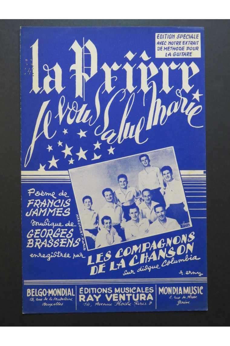 La Prière Je vous Salue Marie Brassens Chant 1953 La Prière Je vous Salue Marie Brassens Chant 1953