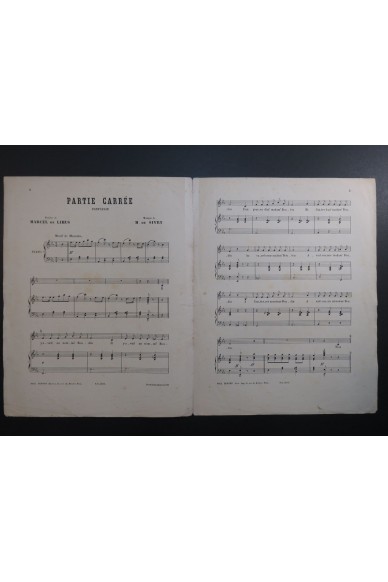 DE SIVRY Charles Partie Carrée Chant Piano 1895