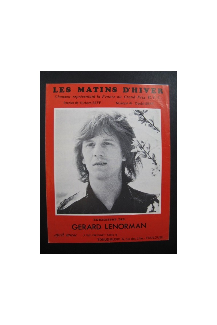 Les Matins d'Hiver Gérard Lenorman Chant Piano 1972 Les Matins d'Hiver Gérard Lenorman Chant Piano 1972