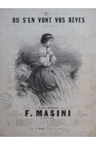 PUGET Loïsa L'Angélus du soir Chant Piano ca1840 partition sheet music score 