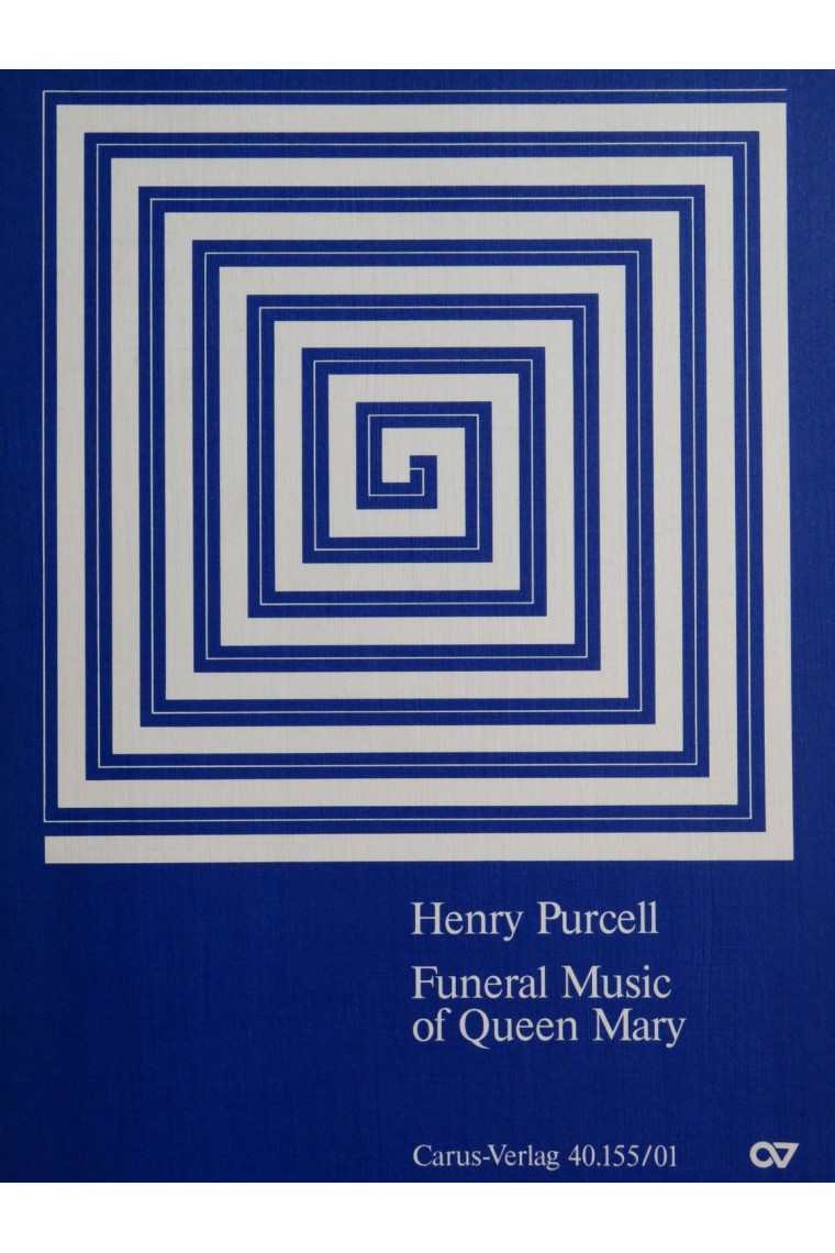 PURCELL Henry Funeral Music of Queen Mary Partitur 1978
