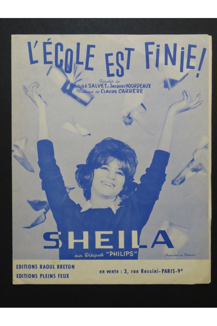 L'école est finie Claude Carrère Sheila Chant Piano 1963 L'école est finie Claude Carrère Sheila Chant Piano 1963