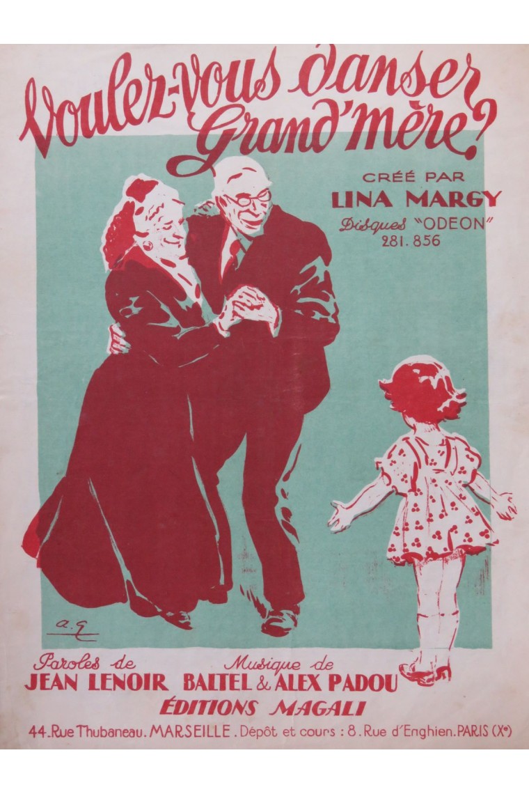 Voulez Vous Danser Grand Mere Chant Piano 1948